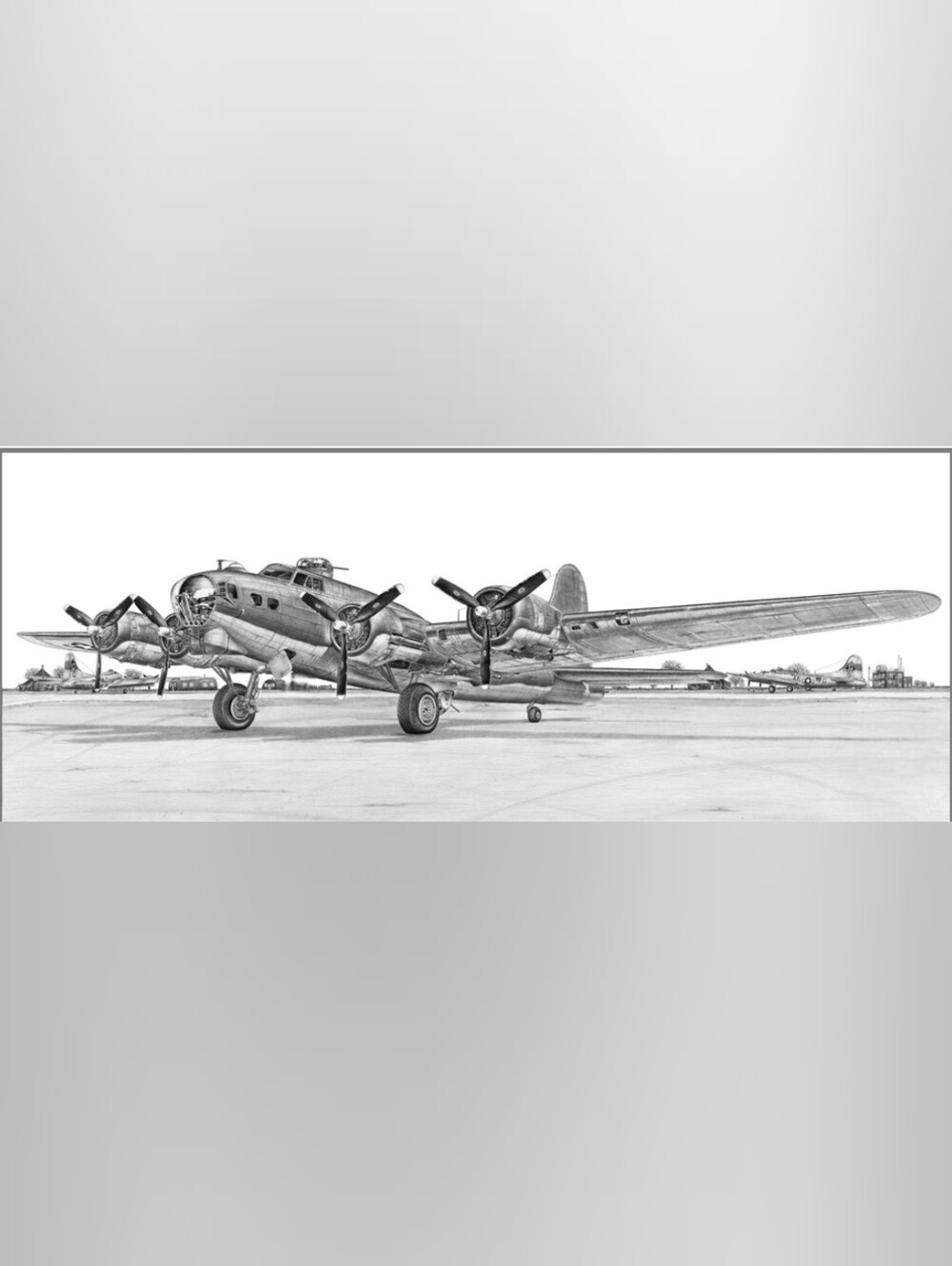 Doug Kinsley Signed Matted Print, B-17 Flying Fortress, New in Packaging